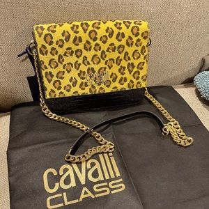 Beautiful Cavalli Class leather shoulder bag